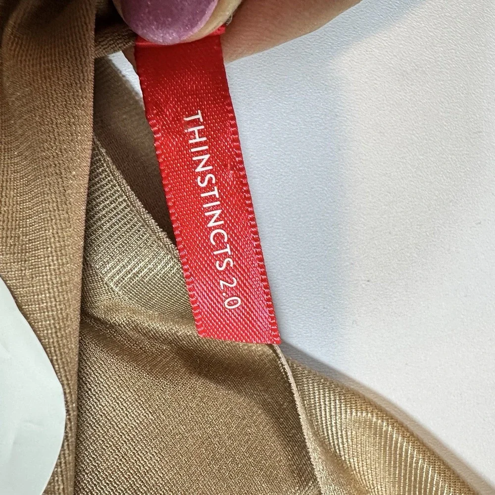 Spanx Thinstincts 2.0 Tank Womens Large Tan‎ Seamless Shaping Compression Cami